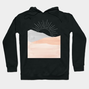 Abstract pink sunrise Hoodie